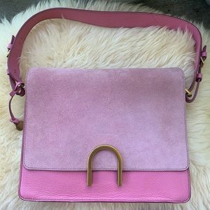 2/$40 Fossil Finley Suede/Leather Shoulder Bag